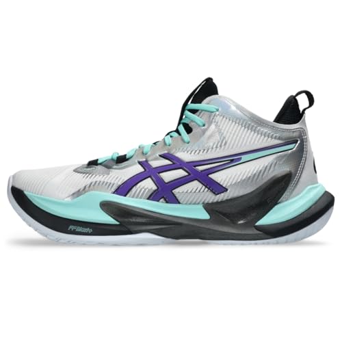 ASICS Men's METARISE 2 Volleyball Shoes, 12, White/Radiant Amethyst