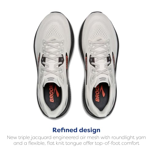 Brooks Men’s Ghost 18 Neutral Running & Walking Shoe - Coconut/Pearl/Tigerlily - 11 Wide