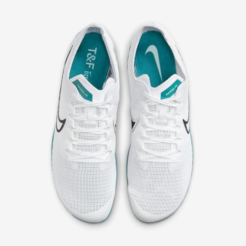 Nike Zoom Mamba 6 Track & Field Distance Spikes (DR2733-102, White/Bright Spruce/Vapor Green/Black) Size 10