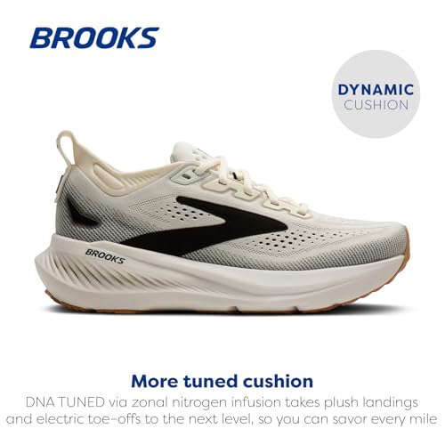 Brooks Women’s Glycerin 23 Neutral Running Shoe - White/Black/Biscuit - 9.5 Medium