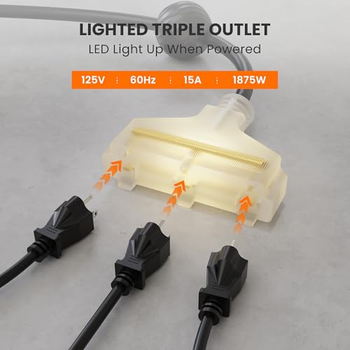 Giraffe Tools Retractable Extension Cord Reel 50FT 12 Gauge SJTOW