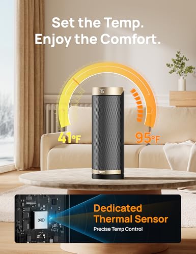 DREO Space Heaters for Indoor Use with Thermostat, 1500W Electric Heaters