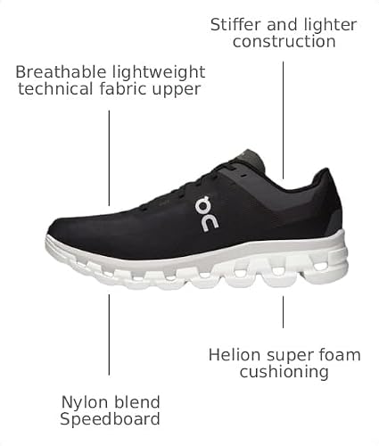 On Cloudflow 4 Women's - Color Black White - Size 9