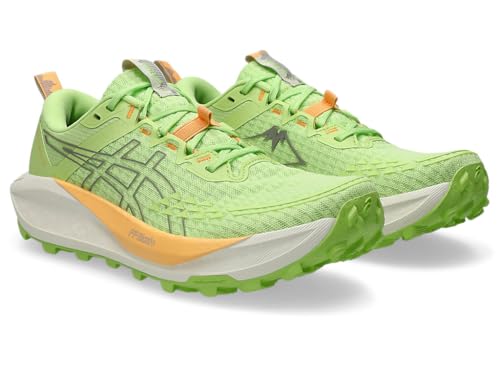 ASICS Womens Gel-Trabuco 13 Running Shoes, LIME GREEN/RAINSTORM GREY, 8
