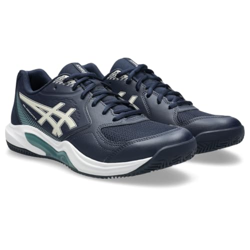 ASICS Men's Gel-Dedicate 9 Clay Tennis Shoes, 9, Midnight/Oatmeal