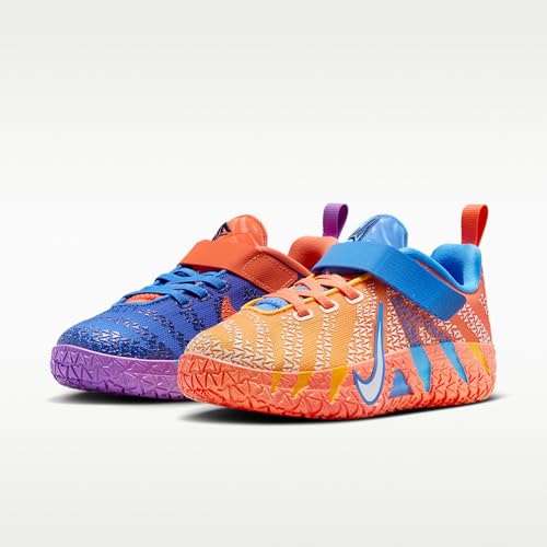 Now 3 Little Kids Basketball Shoes (Blue Crystal/Turf Orange/Midnight Navy/Metallic Silver) Size