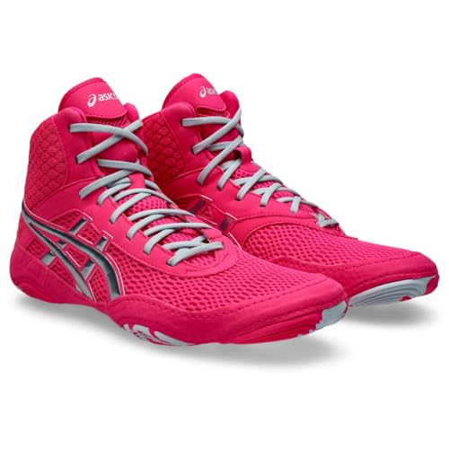 ASICS Women's MATBLAZER Wrestling Shoes, 6, Pink GLO/Cool Grey