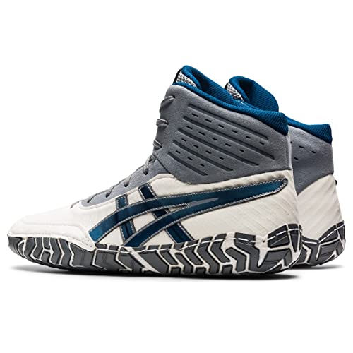 ASICS Men's Aggressor 4 Wrestling Shoes, 7, White/MAKO Blue