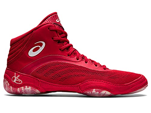 ASICS Men's JB Elite V Wrestling Shoes, 12.5, Classic RED/Beet Juice