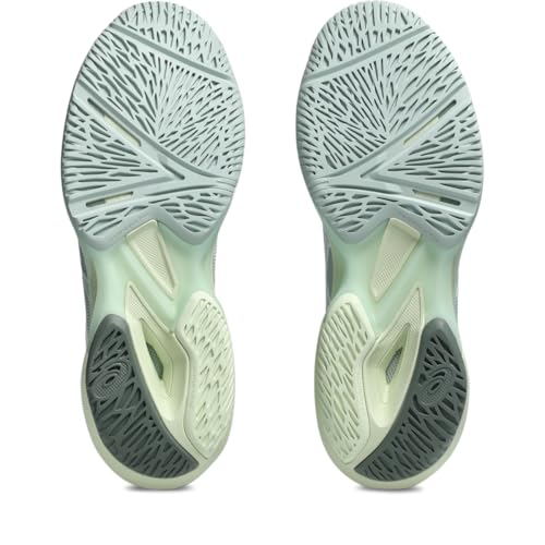 ASICS Women's Solution Speed FlyteFoam 3 Tennis Shoes, 8.5, Lichen Rock/White