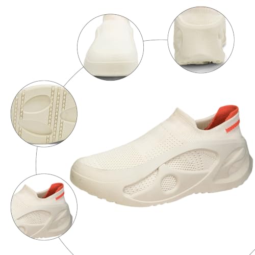 IWIHMIV Running Shoes Men Non Slip Lightweight Walking Sneakers Comfortable Soft Soled Athletic Workout Shoes（Black,9