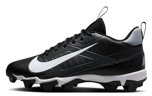 Nike Alpha Menace 4 Shark Football Cleats (Wide) (Black, US Footwear Size System, Adult, Men, Numeric, Wide, 10)