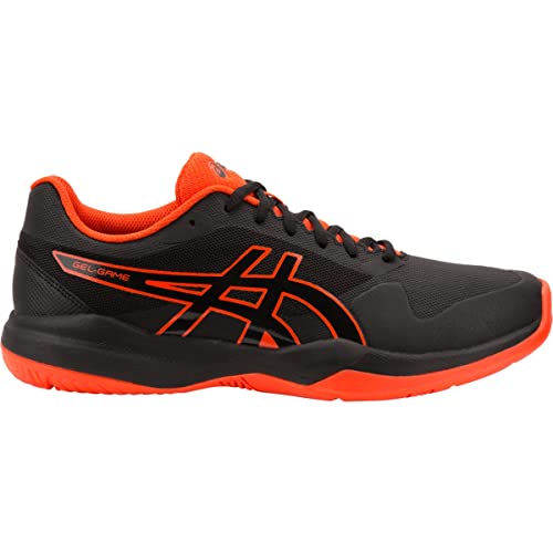 ASICS Men's Gel-Game 7 Tennis Shoe, Black/Cherry Tomato, 9 D US