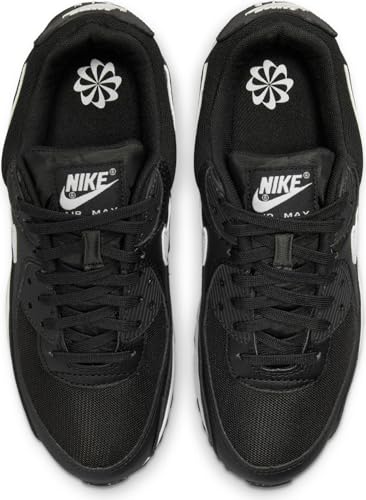 Nike WMNS Air MAX 90, Women's Sneaker, Black White Black, 38 EU