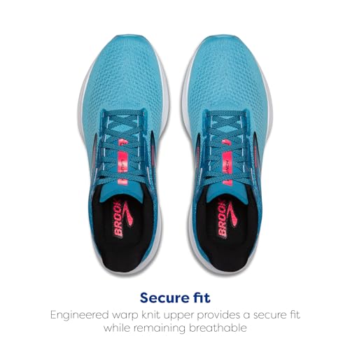 Brooks Men’s Launch 10 Neutral Running Shoe - Crystal Seas/Blue Jay/Black - 10.5 Medium