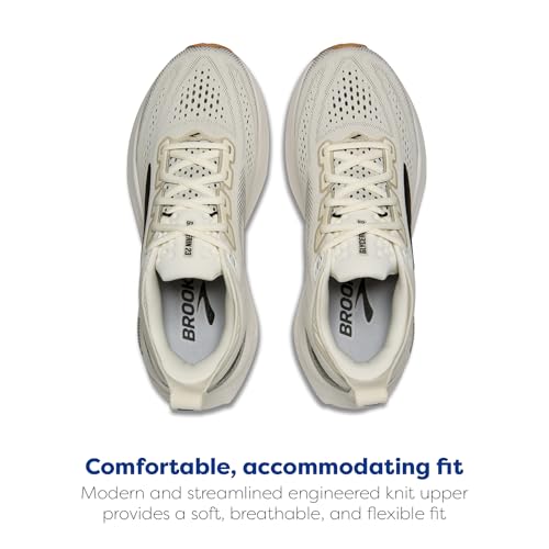 Brooks Women’s Glycerin 23 Neutral Running Shoe - White/Black/Biscuit - 9.5 Medium