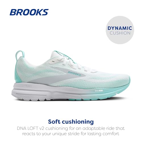 Brooks Women’s Trace 4 Neutral Running Shoe - Bright White/Limpet/Oyster - 11 Medium