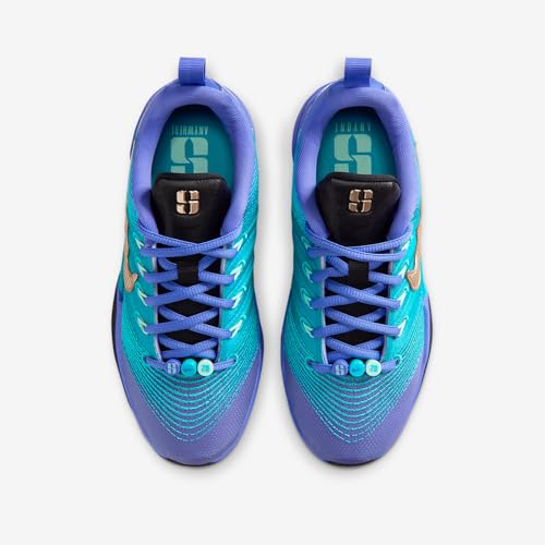 Nike Sabrina 3 "Walnut Big Kids' Basketball Shoes (Sapphire/Dusty Cactus/Mint Foam/Blur) Size 3.5
