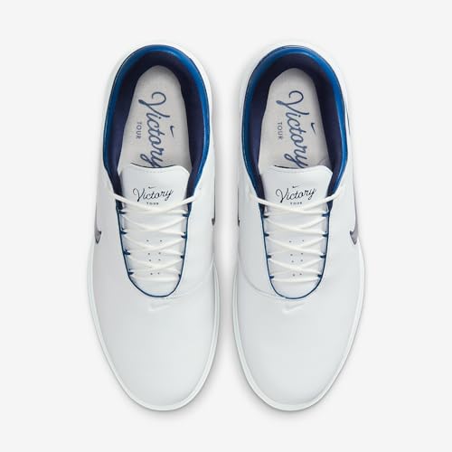 Nike Victory Tour 4 Golf Shoes (Summit White/Court Blue/Metallic Silver) Size 11.5