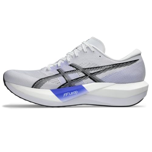 ASICS Unisex Magic Speed 5 Running Shoes, 10.5M / 12W, White/Black
