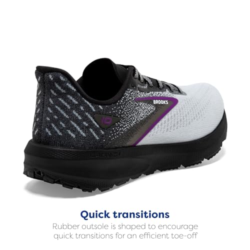 Brooks Launch 10 Black/White/Violet 8.5 B (M)