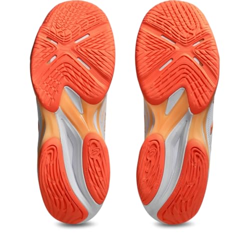 ASICS Women's Netburner Ballistic FlyteFoam 4 Volleyball Shoes, 10, White/Vivid Coral
