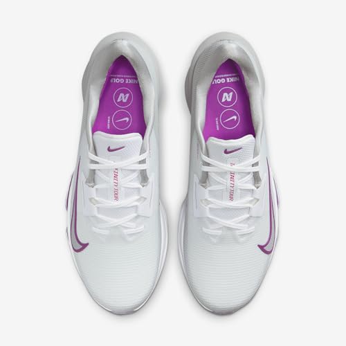 Nike Air Zoom Infinity Tour NEXT% 2 Golf Shoes in White/Smoke Grey/Vivid Purple