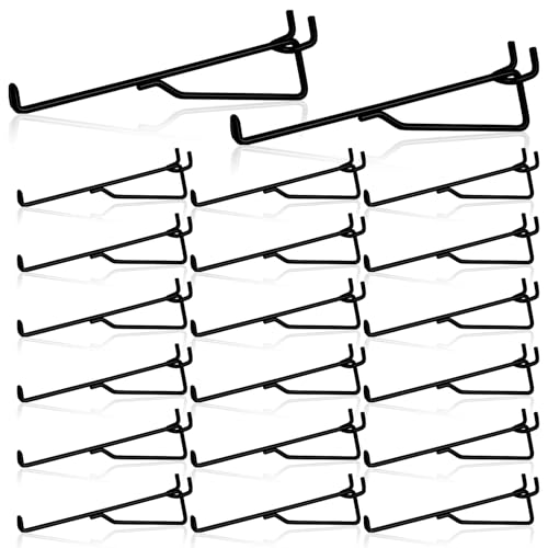MySHUCE 20 Pack 8" Pegboard Shelf Hooks, 1/4 in Secure&Stable