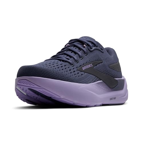 Brooks Women’s Ghost Max 3 Neutral Running & Walking Shoe - Nighshadow/Ebony/Purple - 7.5 Medium