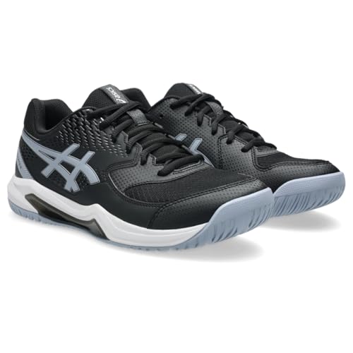 ASICS Men's Gel-Dedicate 8 Tennis Shoes, 14, Black/Grey Blue