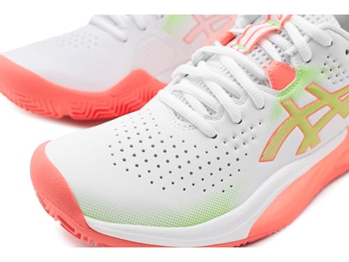 ASICS Women's Gel-Challenger 15 Padel Tennis Shoes, 8.5, White/Guava