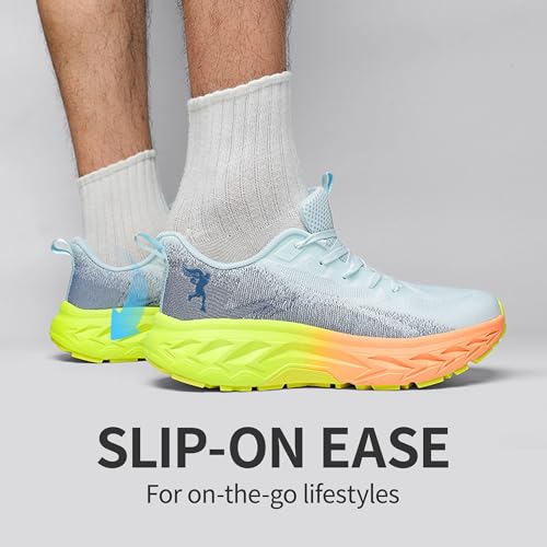 FLYPP LX Men's and Women's Barefoot Running Shoes with Wide Toe Box & Zero Drop Sole - Non-Slip Lightweight Athletic Sneakers for Trail, Hiking, Gym, Walking Cyan