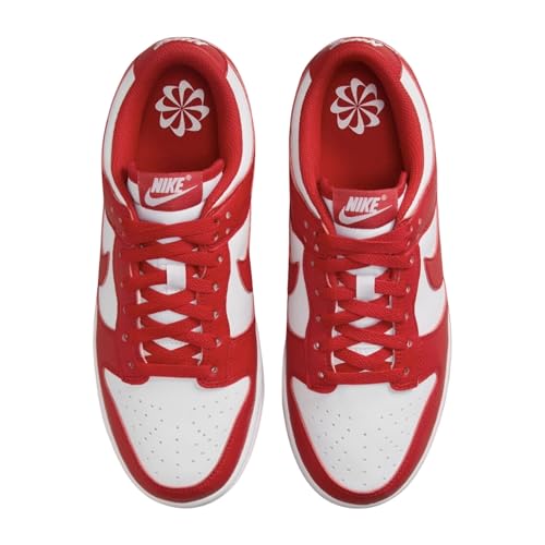 Nike Women's Dunk Low Next Nature Sneakers, White/University Red, 8.5 Medium US