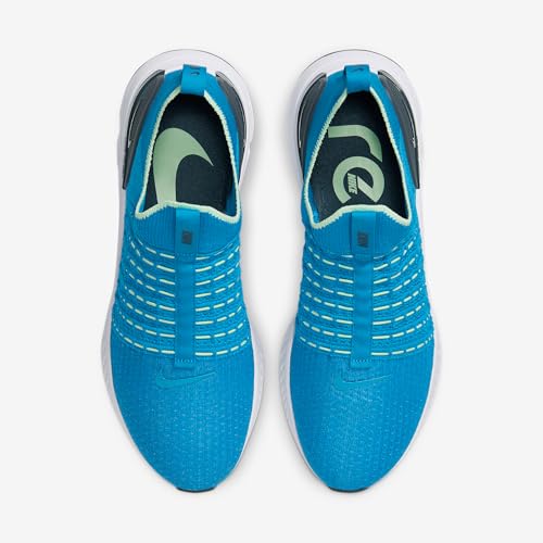 Nike React Phantom Run Flyknit 2 Men's Road Running Shoes (CJ0277-402, Blue Orbit/Vapor Green/Deep Ocean/Blue Orbit) Size 11