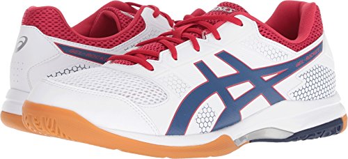 ASICS Men's Gel-Rocket 8 White/Deep Ocean 9 D US