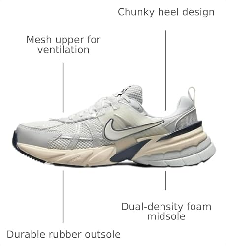 Nike Women's V2K Run Shoes (FD0736-004, Platinum Tint/Pure Platinum/Guava Ice) Size 8