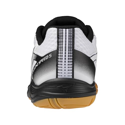Mizuno Cyclone Speed 5 Volleyball Shoe | Womens Volleyball Footwear | White-Black | US Womens 9