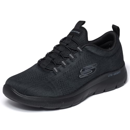 Skechers mens Skechers Men's Summits Louvin Loafer, Black, 10.5 Wide US