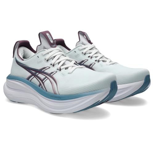 ASICS Women's Gel-Nimbus 28 Running Shoes, 8.5, Arctic Blue/Velvet Purple