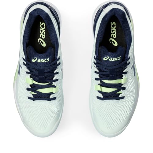 ASICS Women's Gel-Resolution 9 Clay Tennis Shoe, 9.5, Pale Mint/Blue Expanse