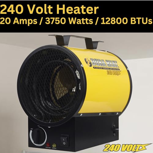 Dura Heat 240V Electric Space Heater for Garage, 3750W, 12800 BTU - EUH4000