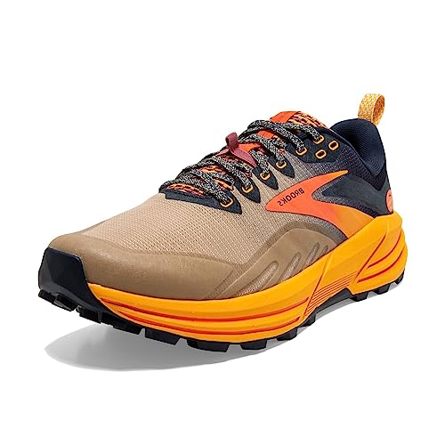 Brooks Men's Cascadia 16 Trail Running Shoe - Zinnia/Eclipse/Nomad - 7 Medium