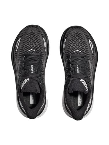 HOKA ONE ONE Clifton 9 Womens Shoes Size 8, Color: Black/White