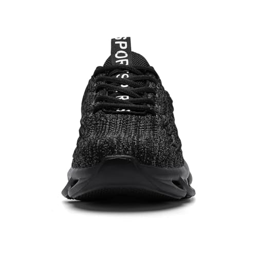 HOMASS Mens Walking Shoes Tennis Casual Fashion Running Sneakers Black