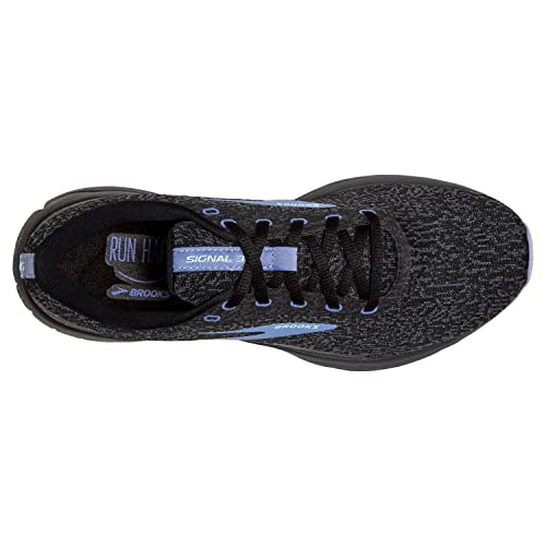 Brooks Women's Signal 3 Running Shoe - Ebony/Black/Purple Impression - 8 Medium