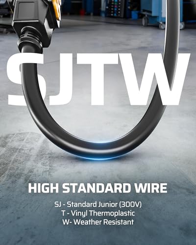 DEWENWILS 20Amp Retractable Extension Cord Reel,10AWG SJTW Industrial Cable