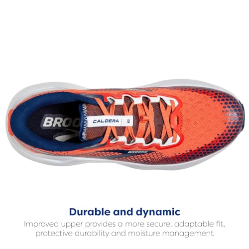 Brooks Men’s Caldera 6 Trail Running Shoe - Firecracker/Navy/Blue - 11 Medium