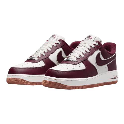 Nike Men's Air Force 1 '07 Basketball Shoe, Sail/Night Maroon, 10.5