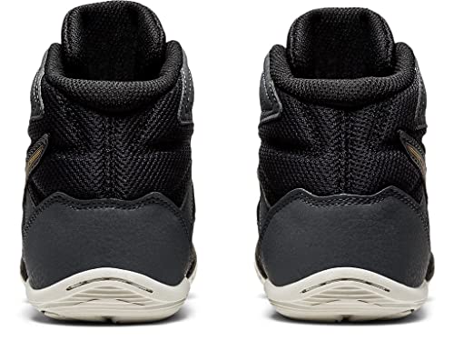 ASICS Kid's MATFLEX 6 Grade School Wrestling Shoes, 3 Big Kid, BLACK/CHAMPAGNE