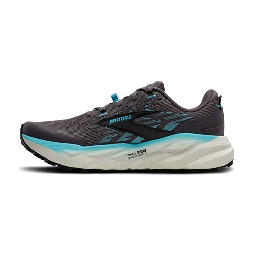 Brooks Women's Cascadia 19Sneaker, Rabbit Black Bluefish, 9 US